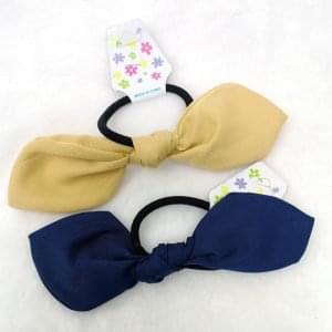 knotted bow rubber band skin black