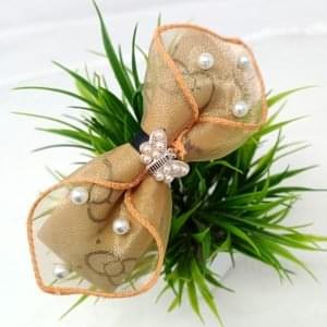 layered bow hairband With butterfly orange