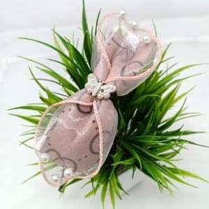 layered bow hairband With butterfly rose