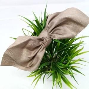 satin bow knotted hairband headband for women brown