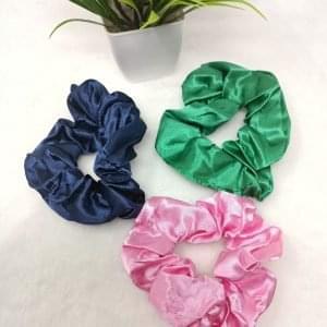 satin silk scrunchies green blue grey