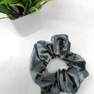 satin silk scrunchies grey