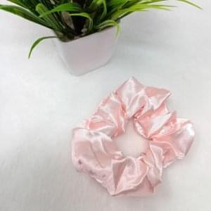 satin silk scrunchies pink