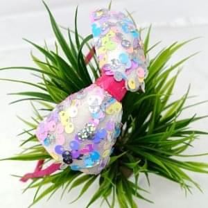 sequin bow hairband headband magenta
