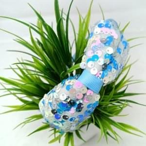 sequin bow hairband headband sky blue
