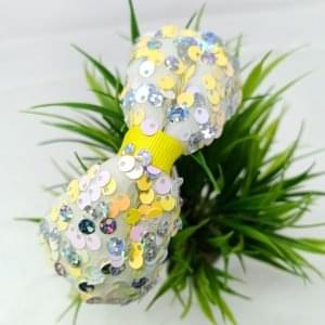 sequin bow hairband headband yellow