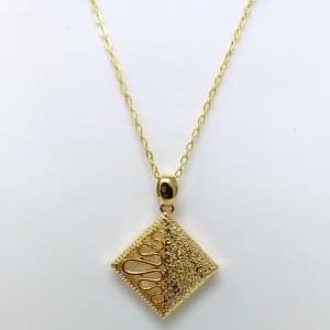 square pendent necklace