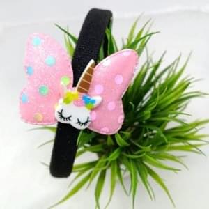 unicorn charm hairband headband baby pink