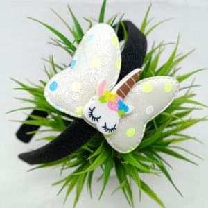unicorn charm hairband headband white