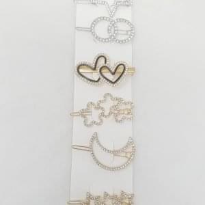 heart star shape hair clips