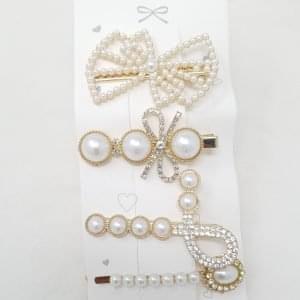 white pearl and stone hair clips hair accesse