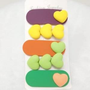 cute multicolours hearts hair clip