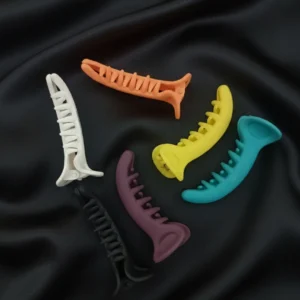 6 multicolor banana clips new1
