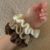 Coffee, Grey, and Off White Handmade Knitted and Crochet Scrunchie hair tie for women and girls (Pack of 3)