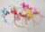 6 pcs Bunny Ear Hair Band Rabbit Headband with Pom Pom Bunny Rubber Hairband, Kids Hairband for Girls (Baby Pink, Pink, Sky Blue, Yellow, Red, White)- Pack of 6 pcs