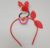 1 pc Red Bunny Ear Hair Band Rabbit Headband with Pom Pom Bunny Rubber Hairband, Kids Hairband for Girls (Red)- Pack of 1 pc