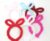 6 pcs Fur Velvet Bunny Ear Hair Band For Girls Kids Toddlers Rabbit Hair Band (Pink, Red Violet, Sky Blue, Red, Maroon, White)- Pack of 6 pcs