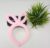 1 pc Pink Fur Velvet Bunny Ear Hair Band For Girls Kids Toddlers Rabbit Hair Band (Pink)- Pack of 1 pc