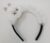 1 pc White Furry Hair Band With Bunny Eyes Cat Ears Pattern Head Band For Women’s And Girl’s Hair Band (White)- Pack of 1 pc