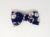 1 pc Blue Floral Bow Hair Clips for Women Silk Hair Barrettes Metal Hair Pins for Party Wedding Daily Wear (Blue Hair Bow Clip)- Pack of 1 Pc