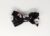 1 pc Black Floral Bow Hair Clips for Women Silk Hair Barrettes Metal Hair Pins for Party Wedding Daily Wear (Black Hair Bow Clip)- Pack of 1 Pc