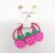 3 pcs Magenta Cute Trending Fruits Design Hair Bands For Girls Rubber Band (Magenta)- Pack of 3 Pcs