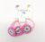 3 pcs Baby Pink Cute Fruits Hair Bands For Girls Rubber Band (Baby Pink)- Pack of 3 Pcs