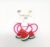 3 pcs Magenta Cute Watermelon Fruits Design Hair Bands For Girls Rubber Band (Magenta)- Pack of 3 Pcs