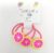 3 pcs Pink Cute Fruits Design Hair Bands For Girls Rubber Band (Pink)- Pack of 3 Pcs