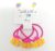 3 pcs Magenta Cute Banana Fruits Design Hair Bands For Girls Rubber Band (Magenta)- Pack of 3 Pcs