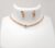 Gold Tone Stone Minimal Choker Necklace with Earrings For Women