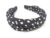 1 pc Black Hair Band with White Small Polka Dots Design / Stylish Plastic Hairband Headband for Girls and Women Head Band (Black)- Pack of 1 pc