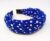 1 pc Blue Hair Band with White Small Polka Dots Design / Stylish Plastic Hairband Headband for Girls and Women Head Band (Blue)- Pack of 1 pc