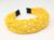 1 pc Yellow Hair Band with White Small Polka Dots Design / Stylish Plastic Hairband Headband for Girls and Women Head Band (Yellow)- Pack of 1 pc