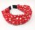 1 pc Red Hair Band with White Small Polka Dots Design / Stylish Plastic Hairband Headband for Girls and Women Head Band (Red)- Pack of 1 pc