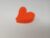 Orange Heart Shape Hair Claw Clip Strong Hold Hair Clutcher (Orange)- Pack of 1 Pc