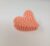 Coral Pink Heart Shape Hair Claw Clip Strong Hold Hair Clutcher (Coral Pink)- Pack of 1 Pc