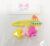 4 pcs Multicolor Ice Cream Design Hair Clips with Small Claws for Kids and Girls (Yellow, Orange)- Pack of 4 Pcs