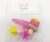 4 pcs Multicolor Ice Cream Design Hair Clips with Small Claws for Kids and Girls (Pink, Magenta)- Pack of 4 Pcs