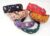 6 pcs Korean Style Solid Rainbow print Fabric Knot Plastic Hairband Headband for Girls and Woman Hair Band (Purple, Light Brown, Green, Red, Black, Yellow)- Pack of 6 pcs