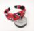1 Pc Red Owl print Korean Style Solid Fabric Knot with Tape Plastic Hairband Red Headband for Girls and Women (Red)- Pack of 1 pc