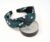 1 Pc Dark Green Owl print Korean Style Solid Fabric Knot with Tape Plastic Hairband Dark Green Headband for Girls and Women (Dark Green)- Pack of 1 pc