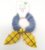 1 pc Blue Bunny Design Fluffy Furry Elastic Scrunchy Ponytails Holder Hair Rubber Band For Women, Girls And Kids (Blue)- Pack of 1 Pc
