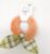 1 pc Orange Bunny Design Fluffy Furry Elastic Scrunchy Ponytails Holder Hair Rubber Band For Women, Girls And Kids (Orange)- Pack of 1 Pc