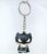 Single Sided Black Batman Hard Rubber Design Keychain for Car Bike Home Keys for Men and Women (Pack of 1 pc)