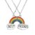 Silver Plated Rainbow Best Friends Necklace Chain for Girls and Women (Pack of 1 pc)