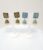 Square Stud Jhumka Earrings with Beads and Cluster Pearl Danglers for Women and Girls (Sky Blue, Black)