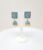 Square Stud Sky Blue Jhumka Earrings with Beads and Cluster Pearl Danglers for Women and Girls