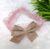 Baby Pink Printed Bow Elastic Hairband Headband for Babies Kids Girls (Pack of 1 pc)