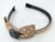 Brown & White Knotty Ribbons Polka Dot Printed Bow Hairband Headband